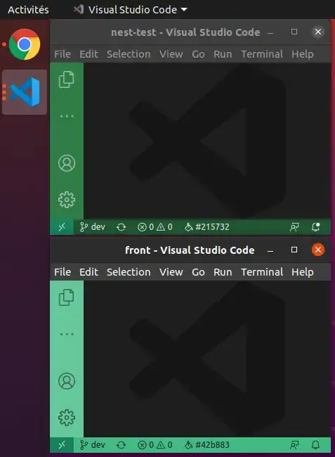 Dock icons stays the same and group