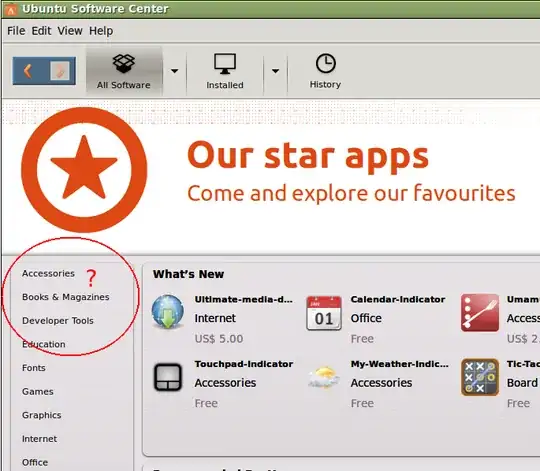 Software Center Left Panel