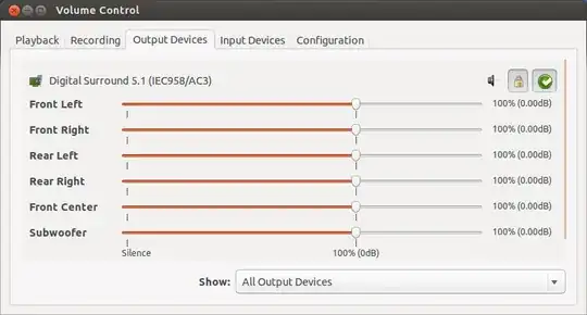 screenshot of pavucontrol gui