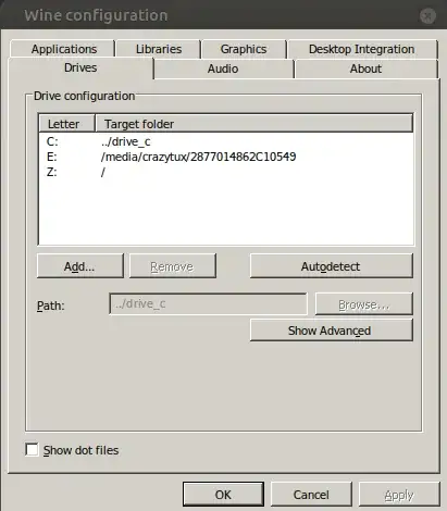 device appears as E: under /media