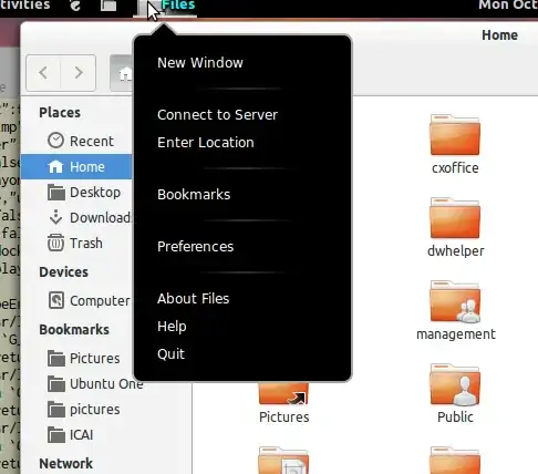 Nautilus preferences menu