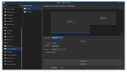 Kubuntu set primary display