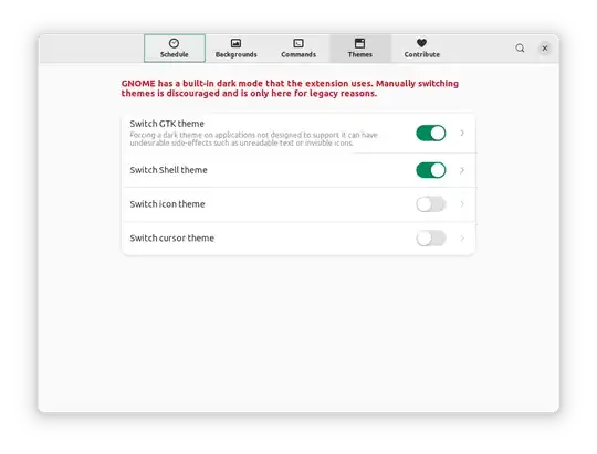 Night Theme Switcher Themes tab