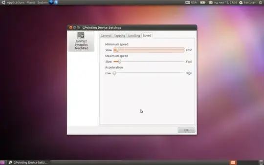 GPointing Device settings dialog