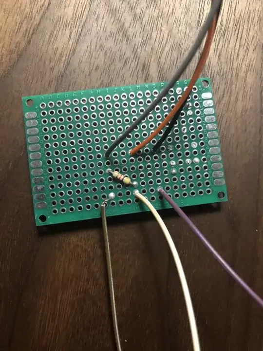 Circuit on a perfboard
