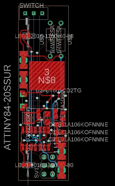 Bottom of the large PCB