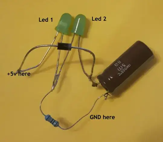 Capacitor with leds