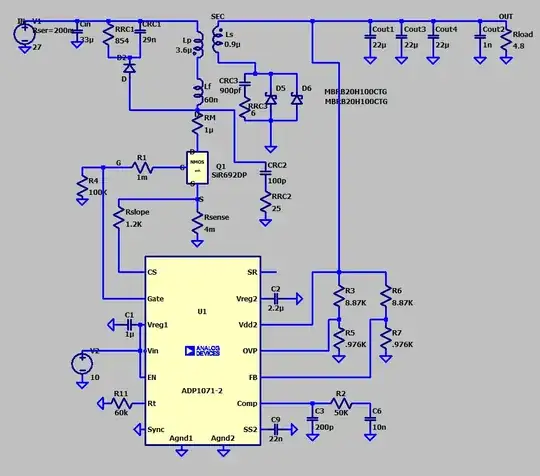 Schematic of the flyback