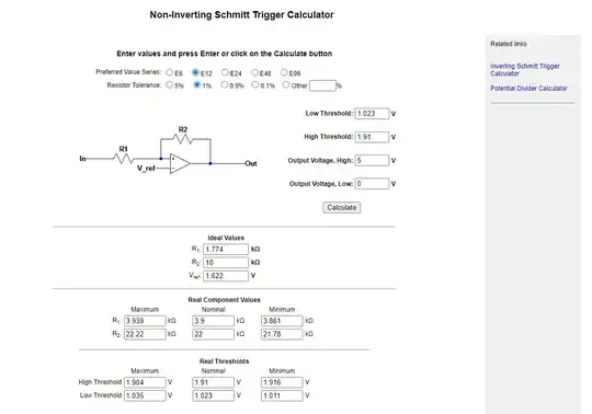 Non inverting Schmitt trigger