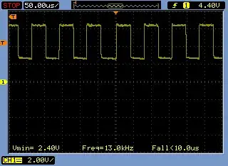 Scope shot with load switched at around 14kHz