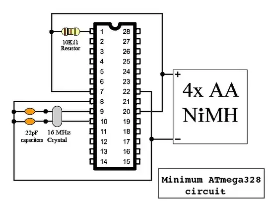 Minimal atmega328