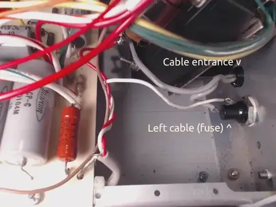 Internal side of cable