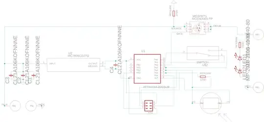 The (updated) schematic of the entire circuit.