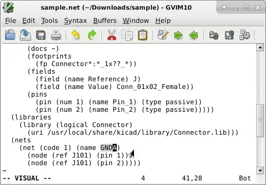 Netlist of Joined nets