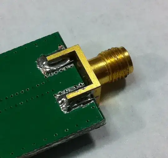 Bottom side of SMA connector