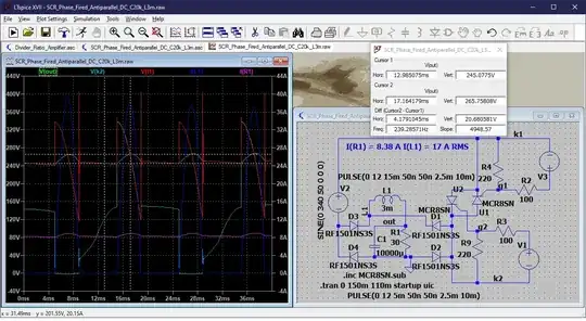 SCR DC output simulation