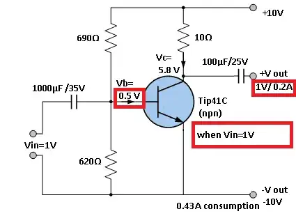 circuit under 1V audio input signal
