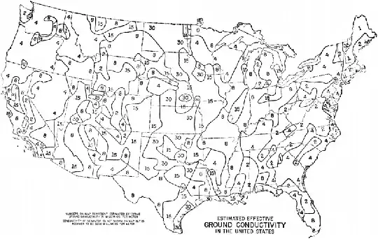 FCC CONUS ground conductivity map