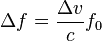 doppler shift formula