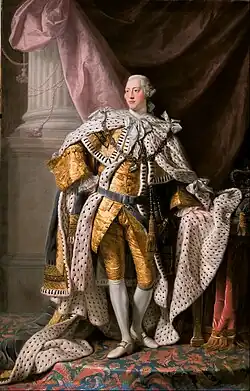 George III in his coronation robes. Portrait by Allan Ramsay, 1762