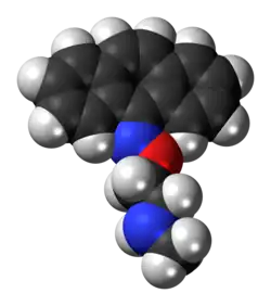 Space-filling model of the demexiptiline molecule