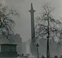 A view of London obscured by heavy smoke
