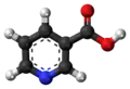 Ball and stick model of nicotinic acid