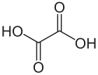 Structural formula of oxalic acid