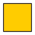 A yellow square, outlined in black