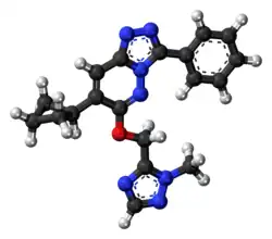 Ball-and-stick model of the TP-13 molecule