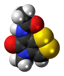 Space-filling model of the thiolutin molecule