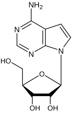 Skeleton formula of tubercidin