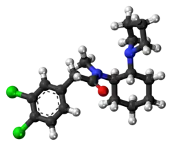 Ball-and-stick model of the U-50488 molecule