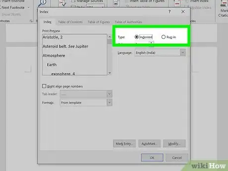 Image titled Create an Index in Word Step 16