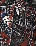 Liubov Popova, Woman travelling, 1915
