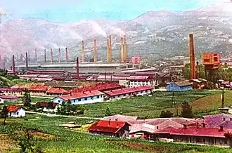Panoramic view of the Ironworks&nbsp;[bs] (postcard; 1964)