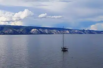 The Primorsky Range rising above the western shores of Lake Baikal.
