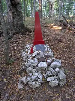 The grave of partisan I.A. Samishchenko.