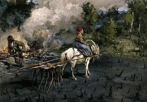 Preparing the Ground for Flax (1890)