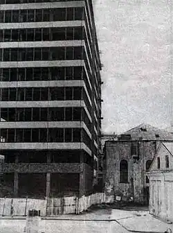 The synagogue near the newly built Institute, 1960s