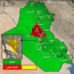 Map of the Sunni Triangle (in red)