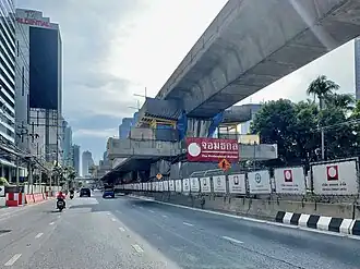 Construction of Saint Louis station (formerly known as Sueksa Witthaya station)