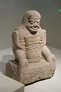 Five Dynasties and Ten Kingdoms period stone guardian wearing mountain pattern armour