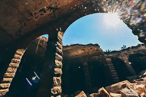 Roof-top arches destroyed by demolition