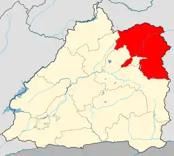 Location of the town region in Mangshi