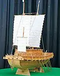 Model of the Gwaseon, the spear ship.