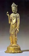 Standing Gilt-bronze Bodhisattva from Seonsan-eup in Gumi, Korea
