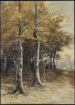 'Beech Wood', c. 1875-1890; oil on panel