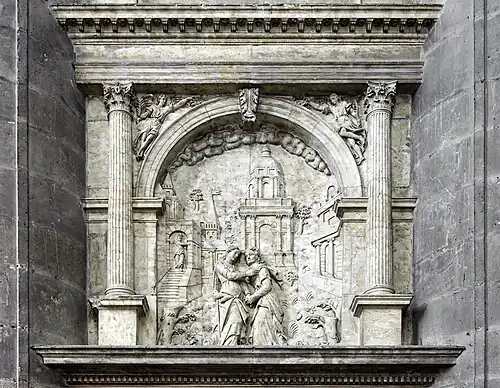 'The Visitation'. Bas-relief of the ambulatory..