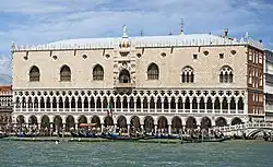 Photograph of the Palazzo Ducale in Venice, seen from the sea